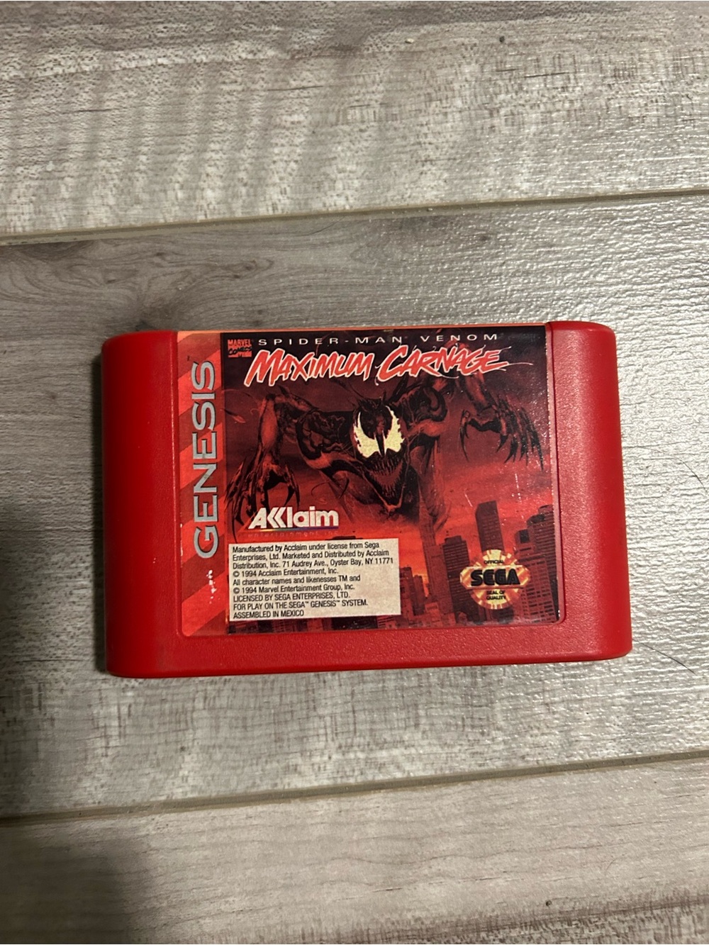 Sega Genesis Spider-Man Venom: Maximum Carnage